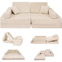 AngeLove Kindersofa,, Beige, Textil, 160x24x80 cm, Kinder- & Jugendzimmer, Kindermöbel, Kindersitzmöbel & -tische, Kindersessel & -sofas