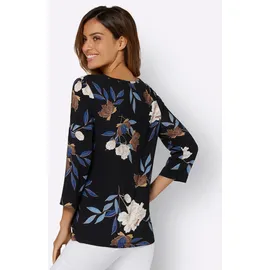 Lady Druck-Shirt Blau 40