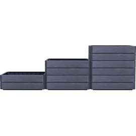 GARANTIA Ergo Vario 2 Wood 180 x 80 x 75 cm Anthrazit-Braun