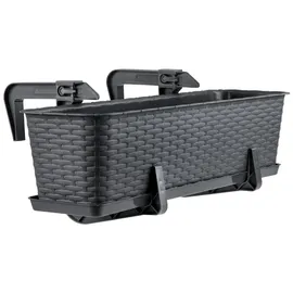 Kadax Balkontopf 60 x 17 x 15 cm Anthrazit