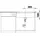Blanco Subline 700-U links Einbauspüle Silgranit softweiß Handbetätigung 800 x 500 mm
