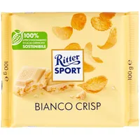 Ritter Sport Bianco Crisp Weiße Schokolade mit Cornflakes und Puffreis 100g