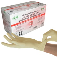 SFM ® OP Latex STERIL : 6.0, 6.5, 7.0, 7.5, 8.0, 8.5, 9.0 puderfrei texturiert chirurgische OP-Handschuhe Einmalhandschuhe Einweghandschuhe weiß 7.5 (50 Paare)