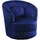 Atlantic Home Collection Drehsessel Colin Samtvelours 84 x 84 x 85 cm Blau mit Zierkissen