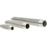 tecuro Rohrdoppelnippel Langnippel Edelstahl V4a (aisi 316), Ag/ag konisch 1/4 Zoll x 30 mm