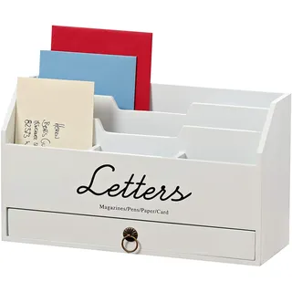 muchome Boltze Briefständer Lemgo (Farbe Schwarz/Weiß, L x B x H 30 x 11 x 18 cm, für den Indoorbereich, Dekofigur, Dekoaufsteller, Dekoration) 4424900