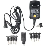 AccuCell 3 Volt bis 12 Volt Universal-Netzteil inklusive 1 USB- und 8 DC-Adaptern, max. 3,6 W und 0,3A