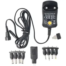 AccuCell 3 Volt bis 12 Volt Universal-Netzteil inklusive 1 USB- und 8 DC-Adaptern, max. 3,6 W und 0,3A