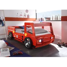 Begabino Kinderträume Feuerwehrbett Spark 90 x 200 cm rot