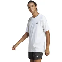 Adidas Essentials Single Jersey Embroidered Small Logo T-Shirt White XS
