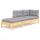 vidaXL Garten-Lounge-Set 3-tlg. grau