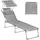 Songmics Sonnenliege 193 x 53 x 29 cm Grau