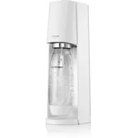 sodastream Wassersprudler Terra White Value Pack x2 mit 2 spülmaschinenfesten Spritzflaschen à 1 l und 1 CO2-Zylinder Quick Connect für Kohlensäure bis 60 l