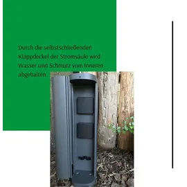 Novatool Steckdosenturm 2-fach 0 m Anthrazit 4 St.