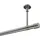 Interdeco GARDINENSTANGE Sonette Estana 320 cm (geteilt in 2 x 160 cm), 1-läufig, 20 mm Ø Edelstahl-Optik