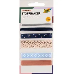 folia Geschenkband Blue Velvet unterschiedlich blau