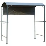 Outsunny Grillpavillon,, Grau, Metall, 141x216x217 cm, Sonnen- & Sichtschutz, Pavillons & Pergolas, Pavillons