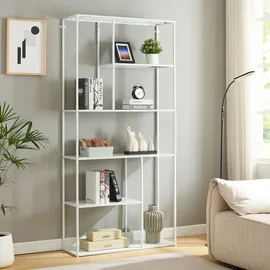 [en.casa] Standregal Vehmaa 90 x 30 x 188 cm Weiß