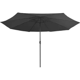 vidaXL Sonnenschirm mit Metall-Mast Ø 400 cm anthrazit