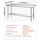 Vevor Edelstahltisch Gastro 1829 x 610 x 894 mm, Verstellbarer Edelstahltisch mit Aufkantung, Arbeitstisch mit Grundboden für Restaurant Schwerlast Obere Ablage (263 kg) Untere Ablage (218 kg)