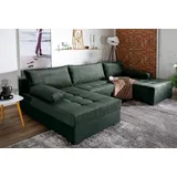 Collection AB Wohnlandschaft COLLECTION AB "Josy U-Form, B: 307 cm", grün flaschengrün), B:307cm H:41cm T:161cm, 100%Polyester, Sofas, Wohnlandschaft, Bettfunktion & Bettkasten, Federkern
