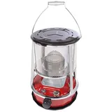 Perel Petroleumheizung, Camping Petroleum-Ofen für Außenbereiche ohne Strom bis zu 18m3 - 18h rot|silberfarben