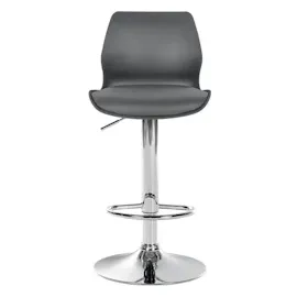 CLP 2er Set Barhocker Gilbert I Mit Gepolsterter Sitzfläche Aus Kunstleder I Höhenverstellbar, Drehbar Mit Fußstütze Und Rückenlehn