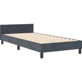 vidaXL Boxspringbett 100 x 200 cm Dunkelgrau