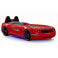 Xlmoebel Autobett Luxuriöses rotes Autobett für Kinderzimmer im Rennwagen-Design, Made in Europa rot