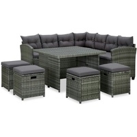 vidaXL Garten-Lounge-Set grau 315231