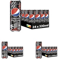 Pepsi Zero Zucker [Eintracht Frankfurt Edition] Das zuckerfreie Erfrischungsgetränk von Pepsi ohne Kalorien, Koffeinhaltige Cola in der Dose, EINWEG Dose (24 x 0,33 l) (Packung mit 3)