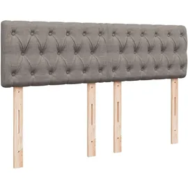 vidaXL Boxspringbett mit Matratze Taupe 140x200 cm Stoff