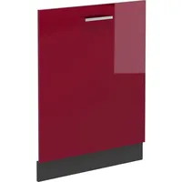 Vicco Geschirrspülblende R-Line, Bordeaux Hochglanz, 60 cm ohne Arbeitsplatte