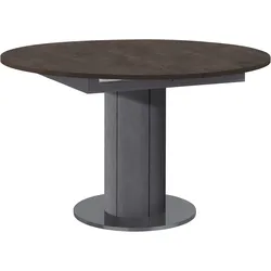 Esstisch MÄUSBACHER, grau (tischplatte: keramik dunkel), B:130cm H:78cm T:130cm, Tische, Esstisch Runde Esstische, rund, Untergestell Säule