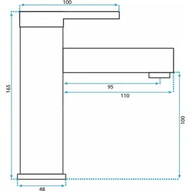 REA Pixel Waschbeckenarmatur Gold