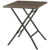 [en.casa] Lillestrøm Klapptisch 61,5 x 61,5 x 73 cm Dunkelbraun