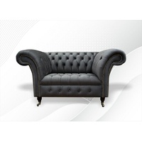 JVmoebel Chesterfield-Sessel, Chesterfield Sessel 1,5 Sitzer Design schwarz