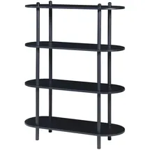[en.casa] Bücherregal Øvre 108 x 80 x 30 cm Schwarz