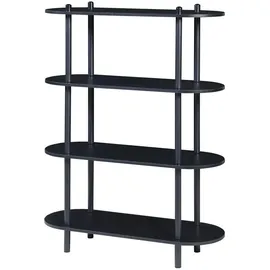 [en.casa] Bücherregal Øvre 108 x 80 x 30 cm Schwarz