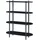 [en.casa] Bücherregal Øvre 108 x 80 x 30 cm Schwarz