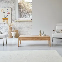 Couchtisch Eden aus massivem Eichenholz 120x80