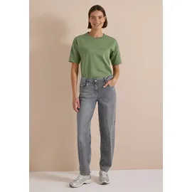 Cecil High Waist Barrel Leg Jeans, im Loose Fit - grau