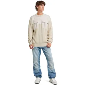 G-Star Woven Mix Knit Pullover Weiß XL