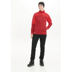 Trainingsjacke ENDURANCE "Rayna", Damen, Gr. 44, rot, 90% Polyester, 10% Elasthan, mehrfarbig, sportlich, hoch geschlossener Ausschnitt, Langarm, Jacken, mit hochabschließendem Kragen