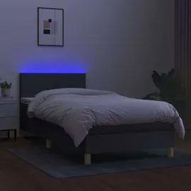 vidaXL Boxspringbett 100 x 200 cm Dunkelbraun