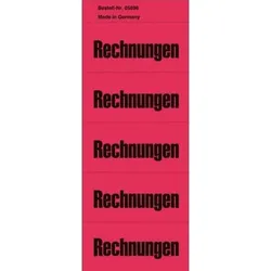 Inhaltsschild Rechnungen, selbstklebend, 100 Stück, rot