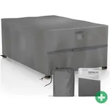 Sanzaro Abdeckung Gartenmöbel Winterfest - 600D Oxford mit RipStop-Technologie, Schwerlast 320g, Reißfest & UV-Beständig, Schutzhülle für Gartentisch