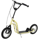 Homcom Kinderroller mit Handbremse beige