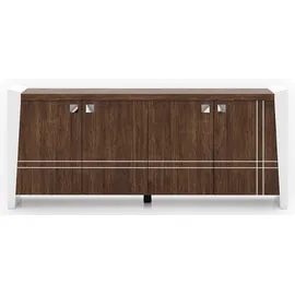 JVmoebel Paul Holzkonsole 1 St. 100 x 40 x 75 cm Braun/Weiß
