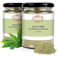 Green Milk mit Matcha und Moringa Pulver